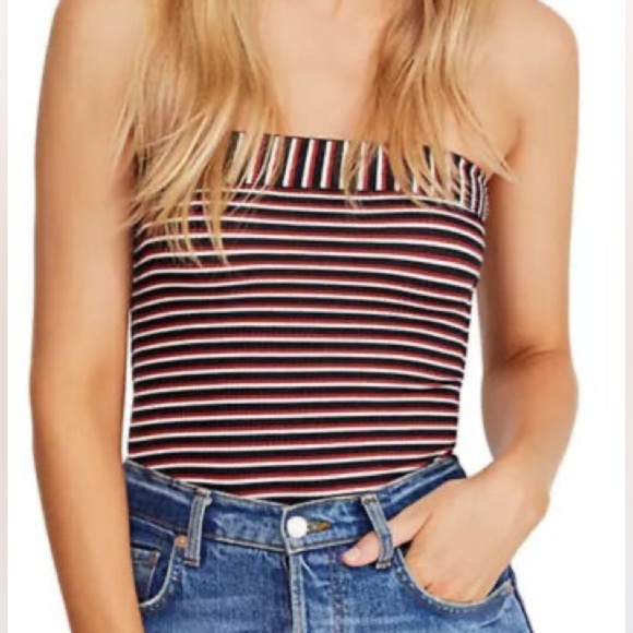 Free People Show Me Stripe Tube Top Striped, Small - Picture 1 of 6